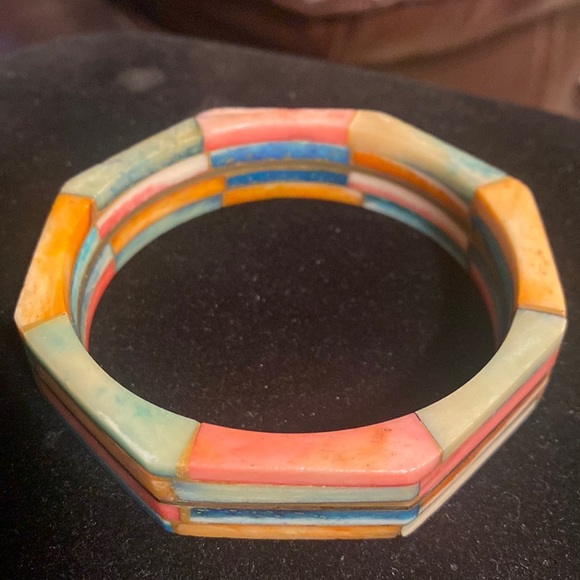 SilverFox ,Bracelet , with Gold Metal Band in Middle, Gorgeous 🔥 - Picture 1 of 7